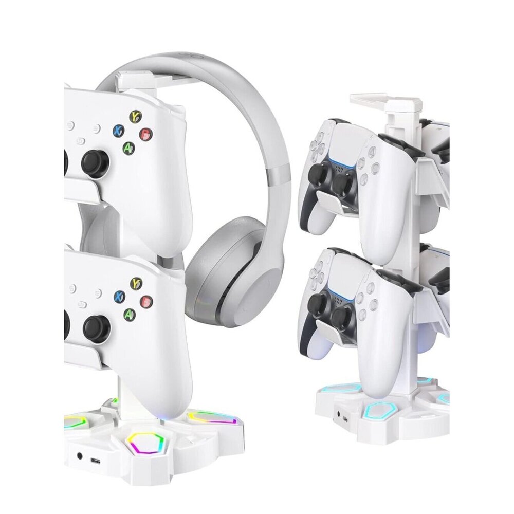 Rotatable Gaming Headset Stand RGB Light Modes